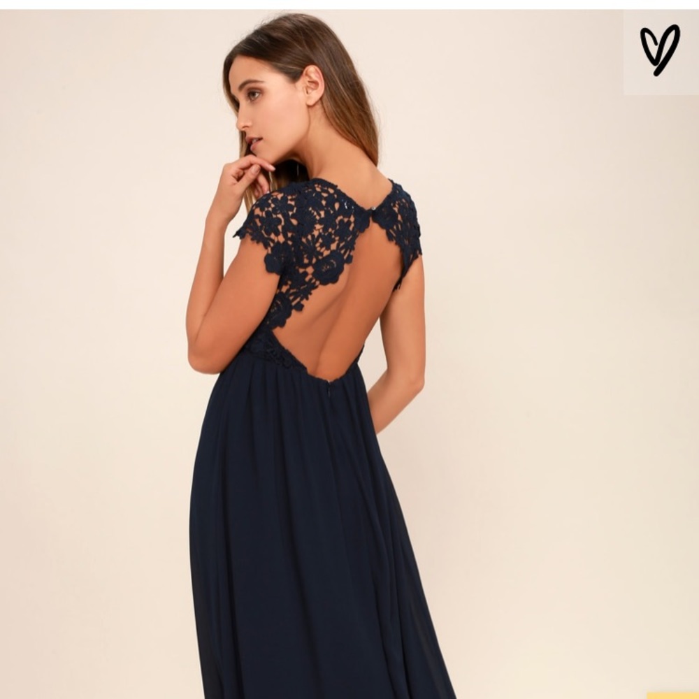 Lulus navy gown, formal dress, bridesmaids dress